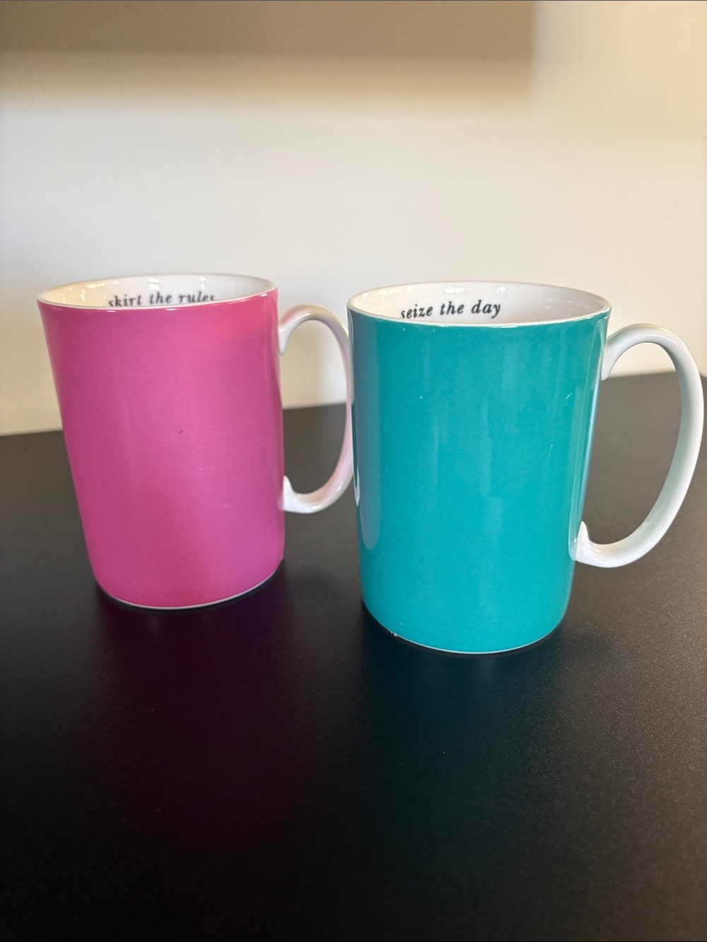 Kate Spade X Lennox Say the Word Mug Teal & pink set
